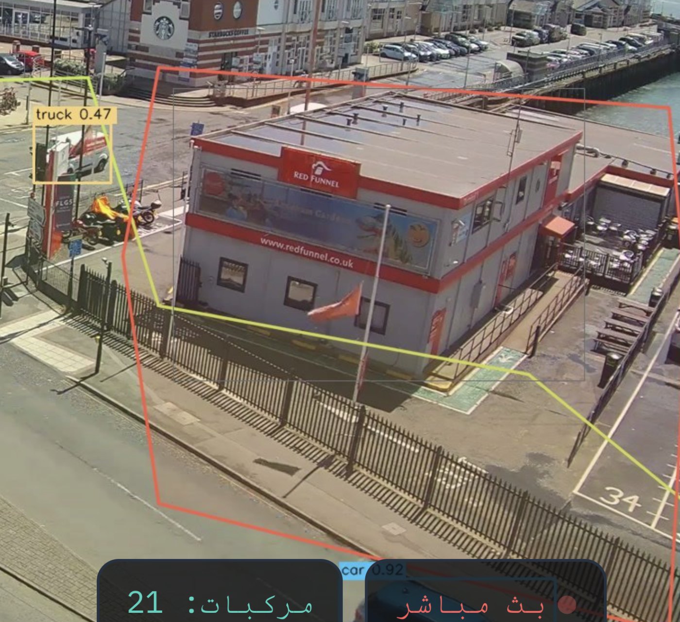 مبنى Red Funnel تحت الحماية